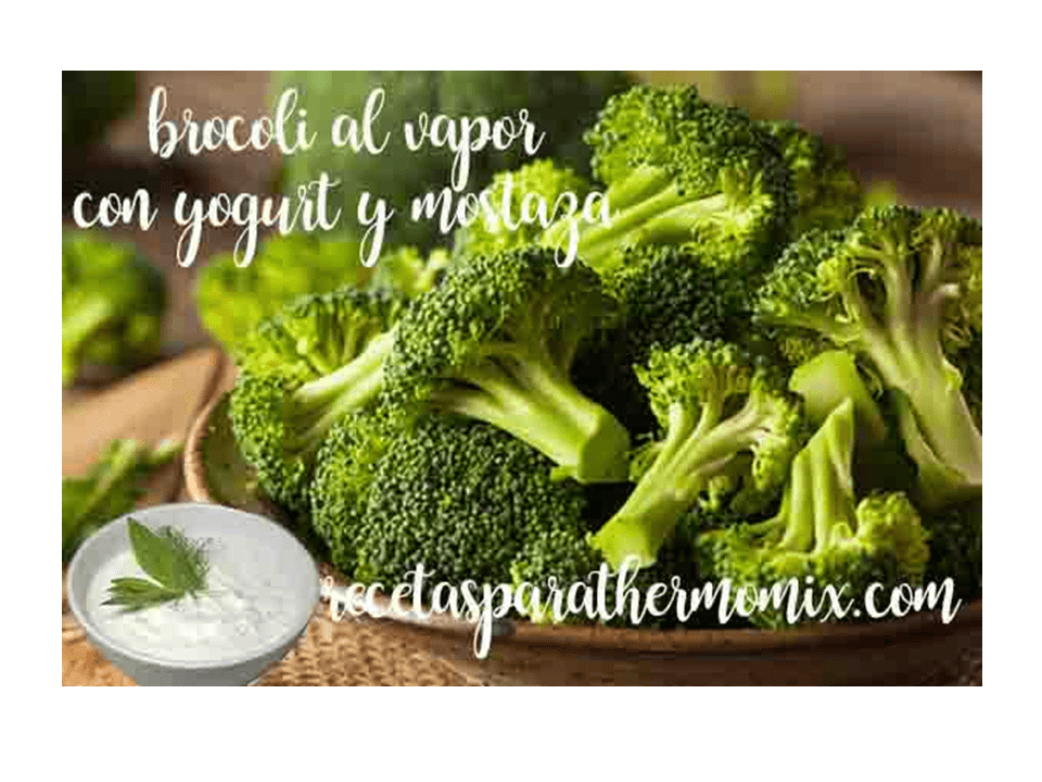 Broccoli al vapore con salsa di yogurt e senape in Bimby