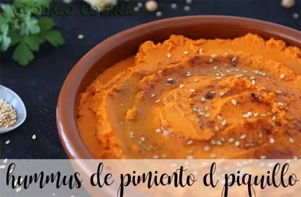 Piquillo pepe hummus con Bimby