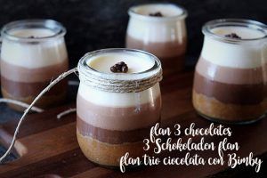 flan trio ciocolata con Bimby