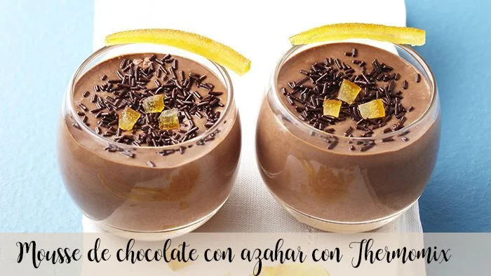 Mousse al cioccolato con fiori d'arancio con Bimby