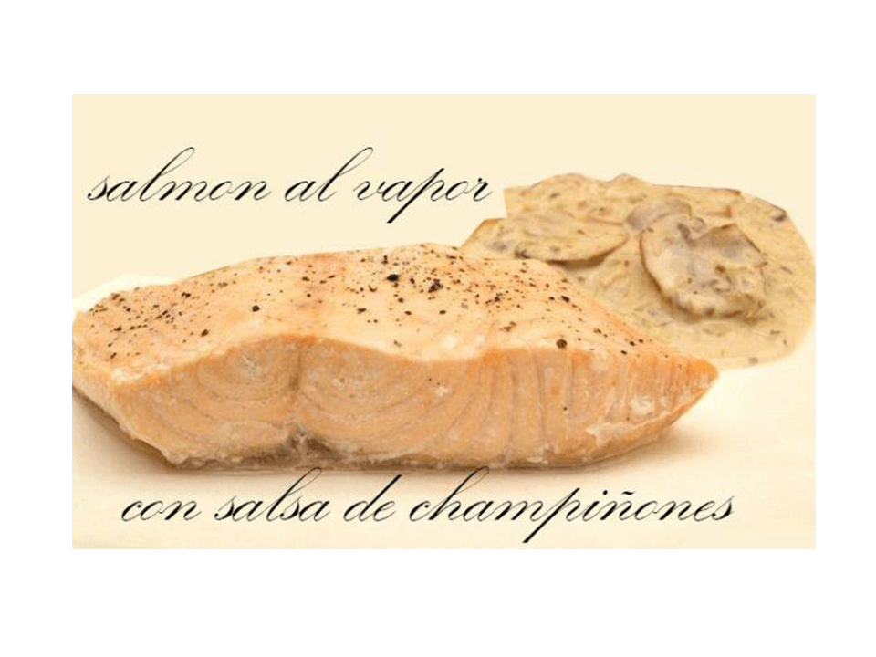 Salmone al vapore con salsa di funghi con Bimby