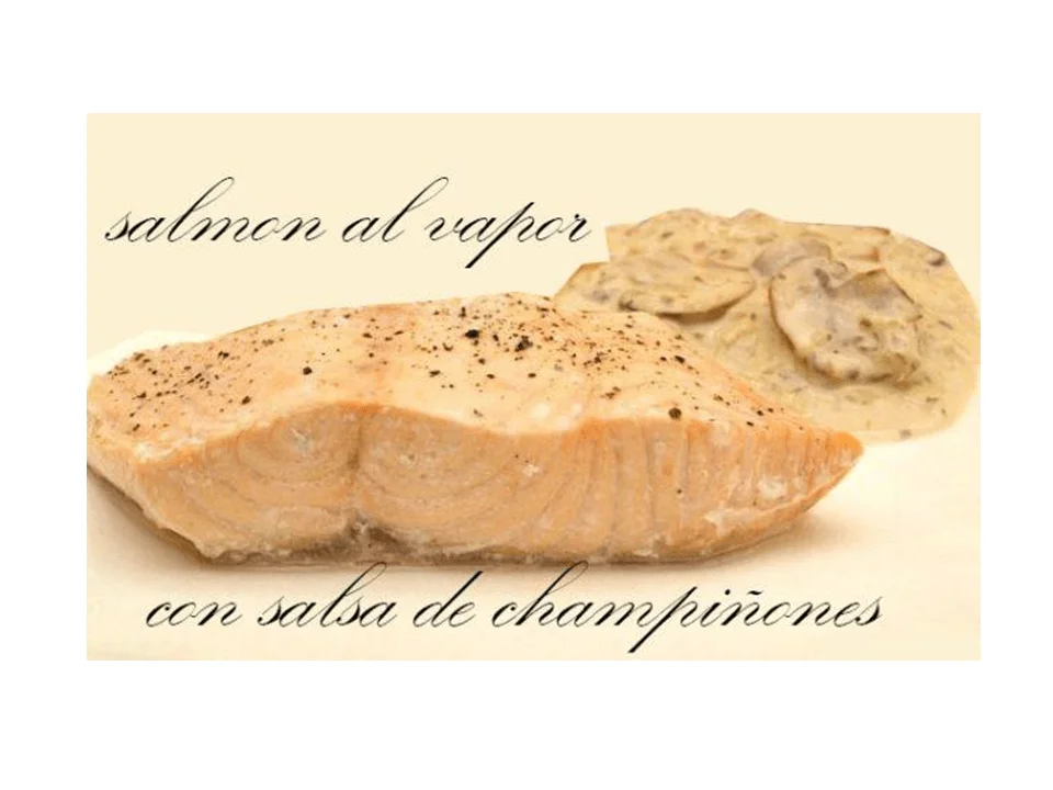 Salmone al vapore con salsa di funghi con Bimby