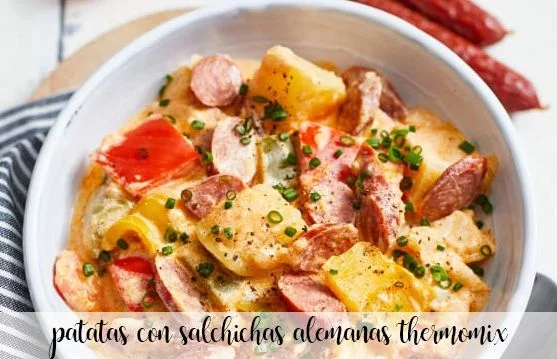 patate con salsicce tedesche con Bimby