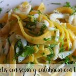 Spaghetti seppie e zucchine al Bimby