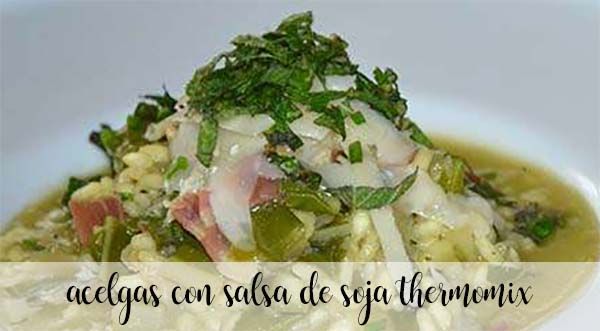 Acelgas en salsa de soja con Thermomix