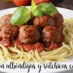 Spaghetti con polpette e salsicce al Bimby