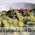 Acelgas gratinadas con thermomix