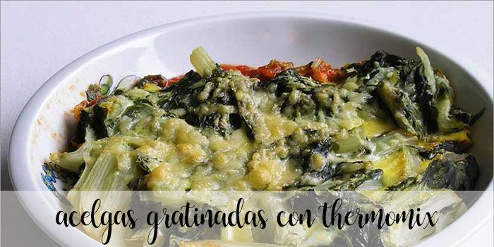 Acelgas gratinadas con thermomix
