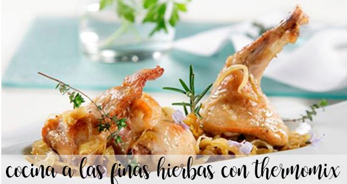 Conejo a las finas hierbas con thermomix