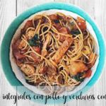 Spaghetti integrali con pollo e verdure al Bimby