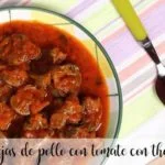 Mollejas de pollo con tomate con thermomix 