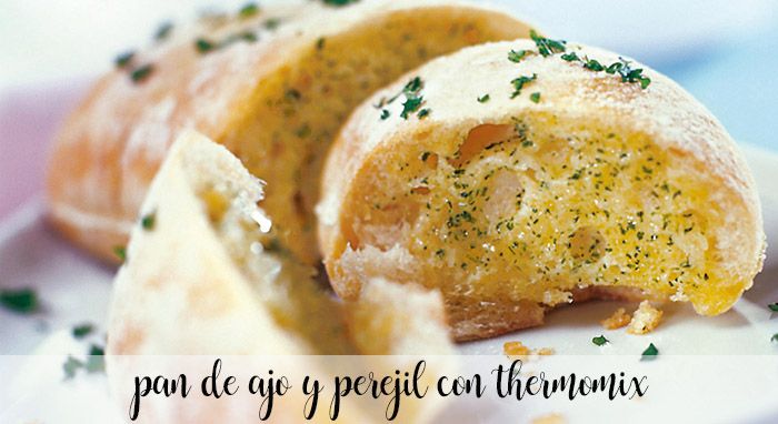pan de ajo y perejil con thermomix