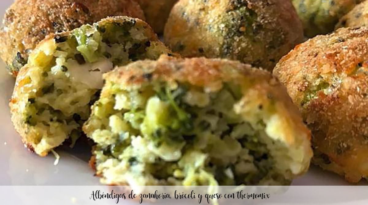 Albóndigas de zanahoria, brócoli y queso con thermomix