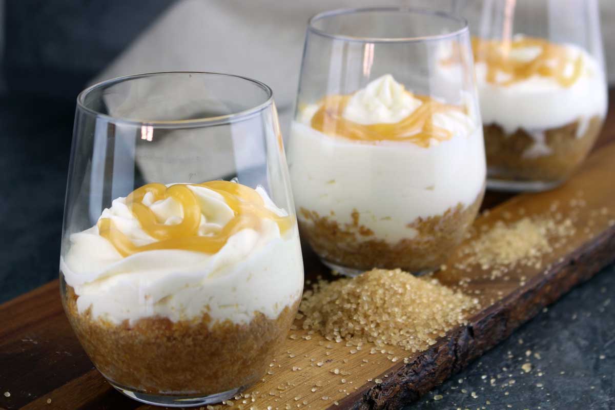 Vasitos de Tarta de queso con toffee con thermomix
