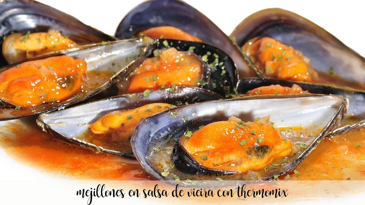 Mejillones en salsa de vieira con Thermomix