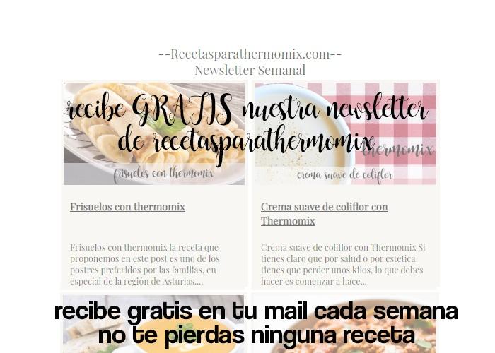 Recibe GRATUITAMENTE nuestra newsletter de recetasparathermomix