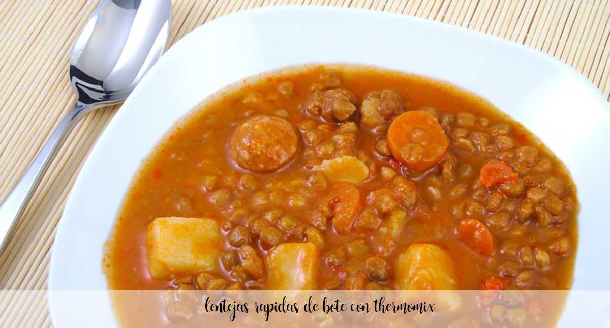 Lentejas rápidas de bote con Thermomix