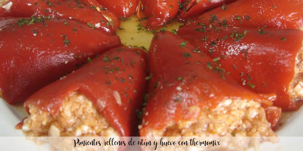 Pimientos rellenos de atún y huevo con thermomix