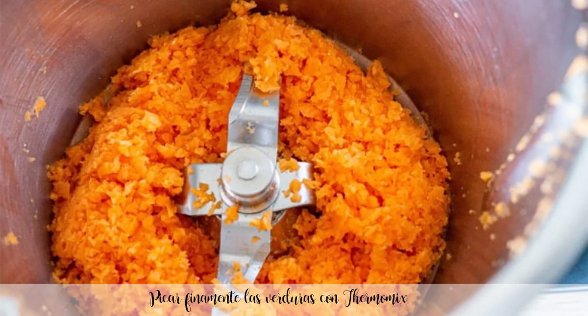 Picar finamente las verduras con Thermomix