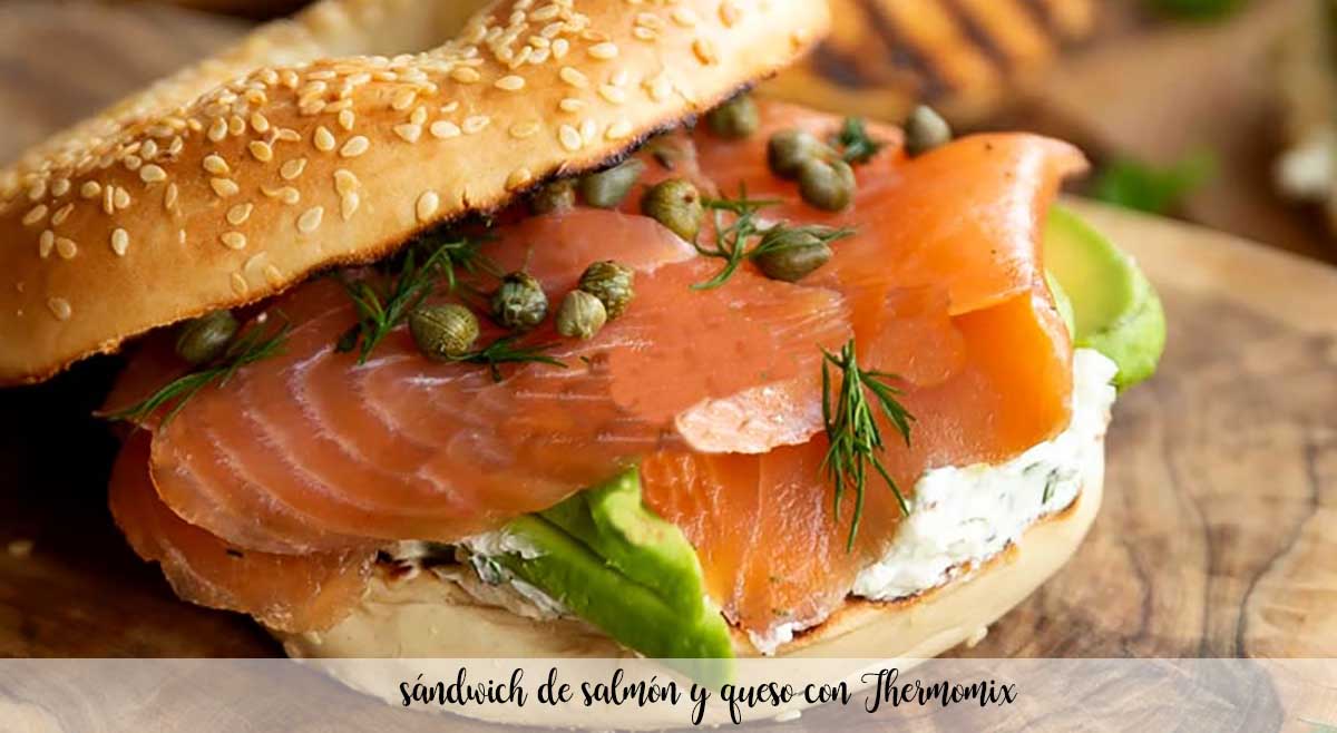 s&aacute;ndwich de salm&oacute;n y queso con Thermomix