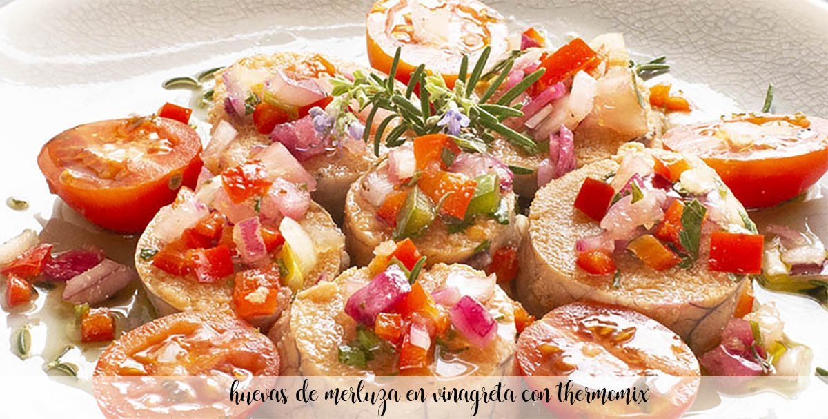 huevas de merluza en vinagreta con thermomix