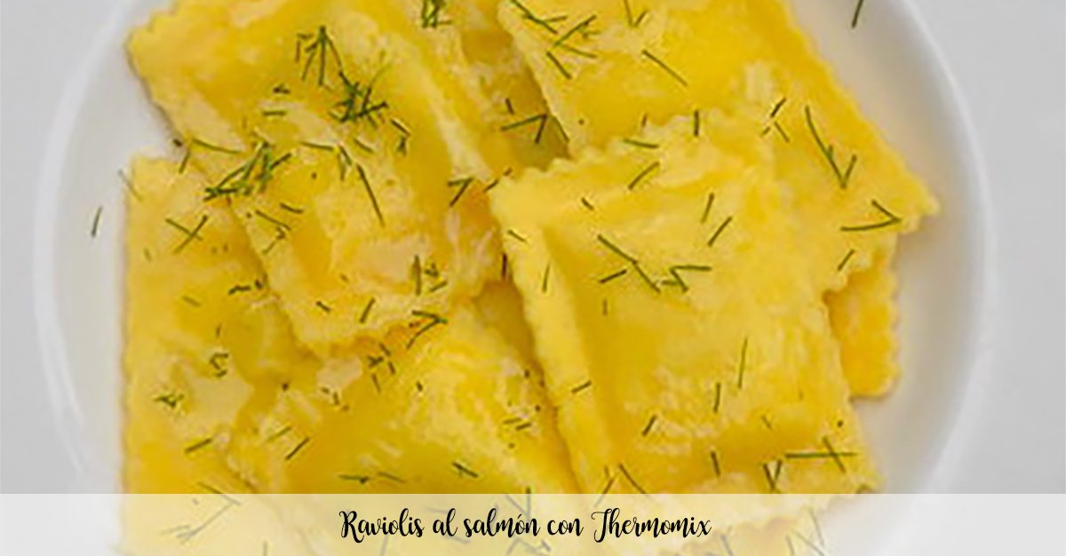 Raviolis al salm&oacute;n con Thermomix