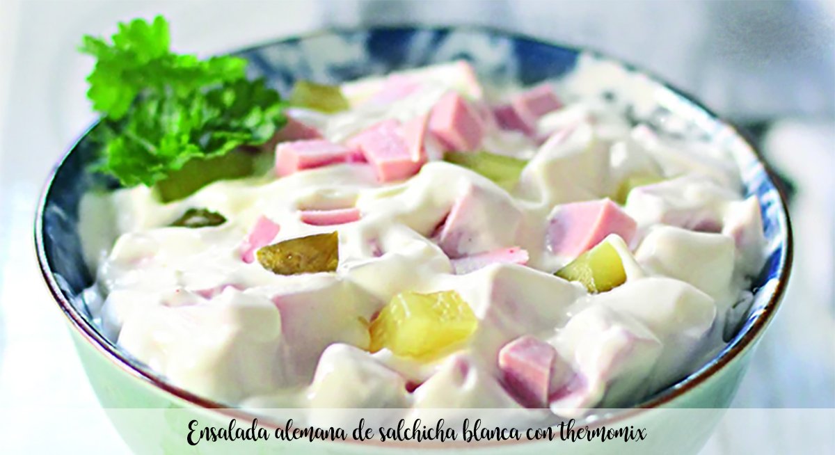 Ensalada alemana de salchicha blanca con thermomix