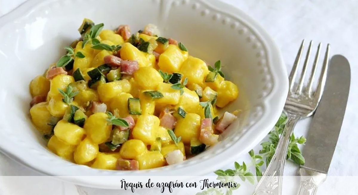 &Ntilde;oquis de azafr&aacute;n con Thermomix