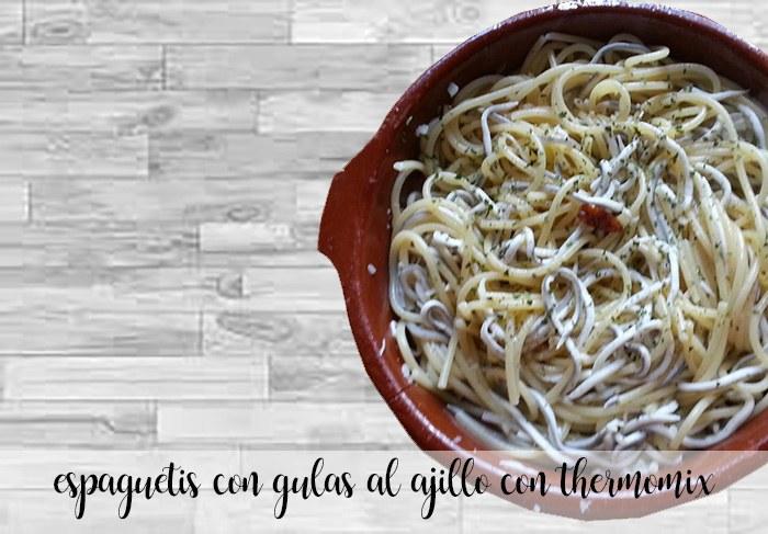 spaghetti con anguille all'aglio con Bimby