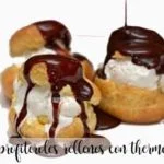 Profiteroles rellenos con Thermomix