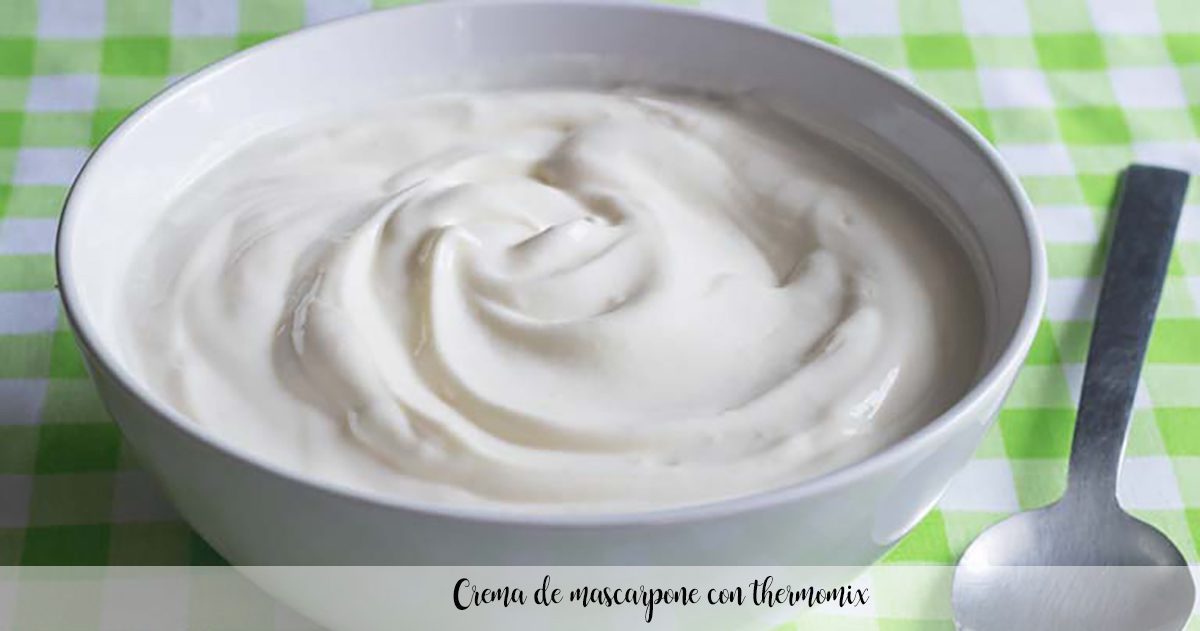 Crema de mascarpone con thermomix