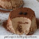 pastel semifr&iacute;o de chocolate y cafe con thermomix