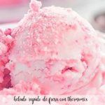 Helado rapido de fresa con thermomix