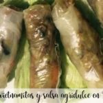 Rollitos vietnamitas y salsa agridulce en Thermomix
