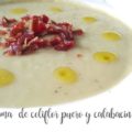 Crema de coliflor puerro y calabacin con thermomix