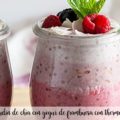 Pudin de chía con yogur de frambuesa con thermomix