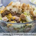 Ensalada Big Mac de carne y queso cheddar con thermomix