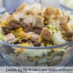 Ensalada Big Mac de carne y queso cheddar con thermomix