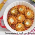 Nidos con salsa de tomate con Thermomix