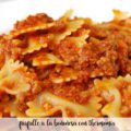 Farfalle boloñesa con Thermomix