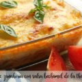 Lasa&ntilde;a de zanahoria con salsa bechamel de la thermomix