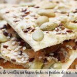 Crackers de semillas sin harina hecha en freidora de aire - air fryer