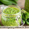 Pesto cocido de puerros y calabacines con Thermomix