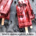 Helado de arándanos en palo con Thermomix
