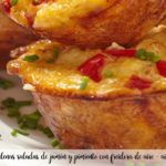 Magdalenas saladas de jam&oacute;n y pimiento con freidora de aire &ndash; air fryer