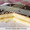 tarta sacher con bizcocho  blanco con thermomix