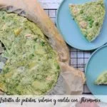 Fritatta de patatas, salm&oacute;n y eneldo con Thermomix