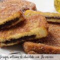 Torrijas rellenas de chocolate con Thermomix