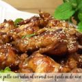 Alitas de pollo con salsa al vermut con freidora de aire - air fryer