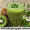 Sorbete de kiwi, piña y jengibre con thermomix